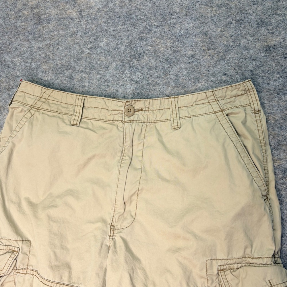Polo Jeans Company Ralph Lauren Beige Cotton Cargo Shorts Men's Size‎ 36 Y2K